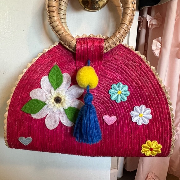 Handbags - Vibrant Pink Floral Women's Bag